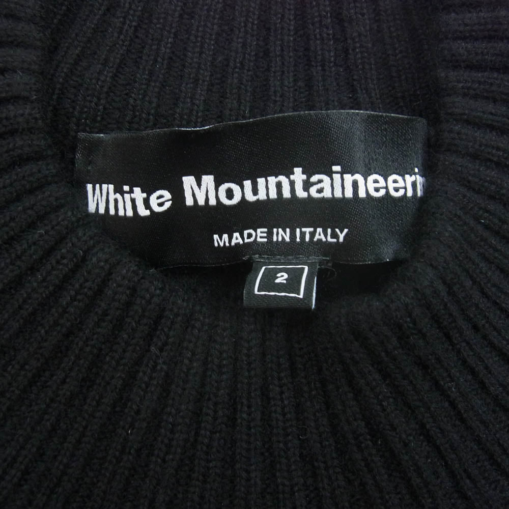 WHITE MOUNTAINEERING ホワイトマウンテニアリング 21AW WM2173609 シルク混 カシミヤ混 ウール ニット セーター ブラック系 2【中古】