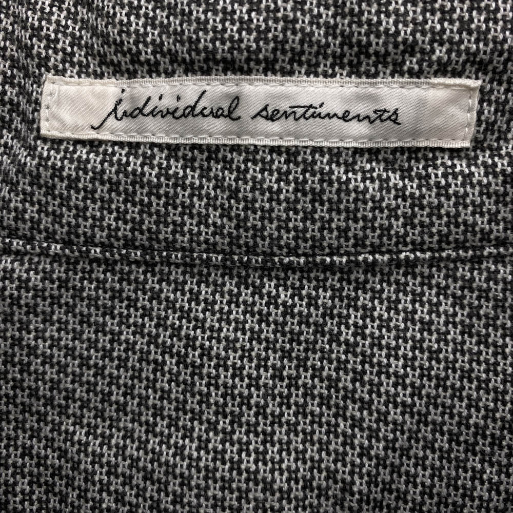 INDIVIDUAL SENTIMENTS インディビジュアルセンチメント 17-18AW コットン ウール 長袖 シャツ ブラウン系 1【中古】