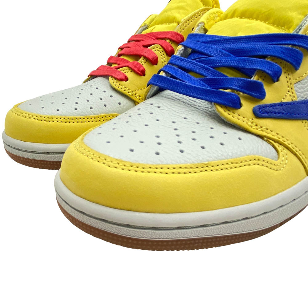 NIKE AIR JORDAN ナイキ ジョーダン DZ4137-700 × Travis Scott トラヴィススコット Women's Air Jordan 1 Retro Low OG Canary AJ1 エアジョーダン ロー カナリー スニーカー イエロー系 27.5cm【新古品】【未使用】【中古】