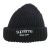 Supreme シュプリーム 23AW Classic Logo Chunky Ribbed Beanie クラシック ロゴ チャンキー リブ ビーニー ニットキャップ ブラック系【中古】