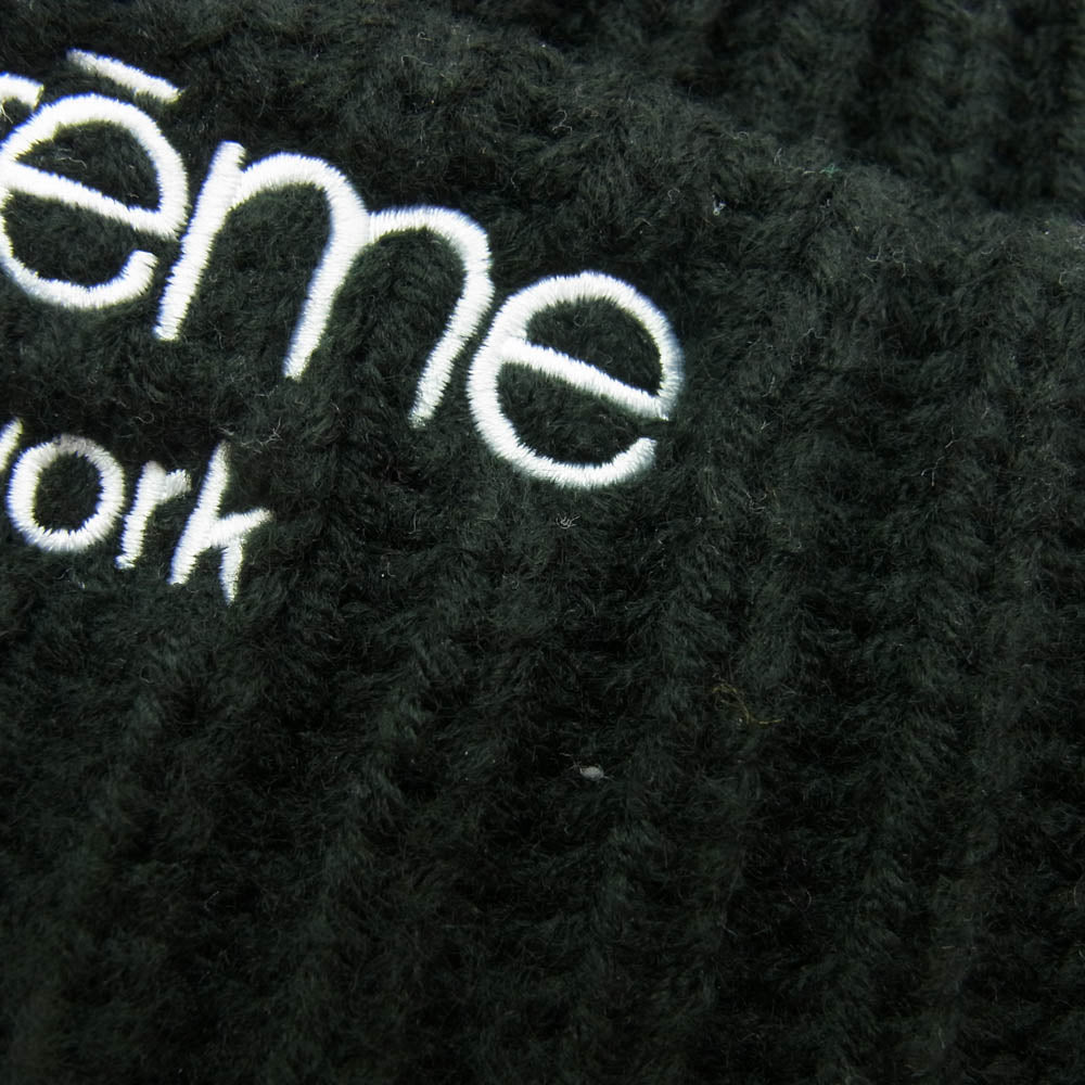 Supreme シュプリーム 23AW Classic Logo Chunky Ribbed Beanie クラシック ロゴ チャンキー リブ ビーニー ニットキャップ ブラック系【中古】