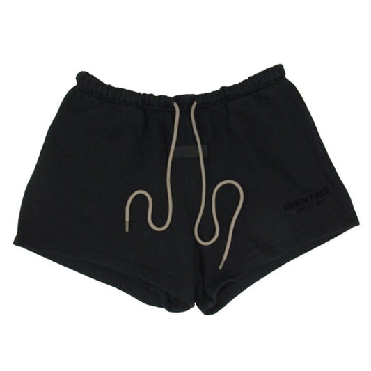 FEAR OF GOD フィアオブゴッド ESSENTIALS エッセンシャルズ ラバー ロゴ スウェット ショーツ ハーフパンツ ブラック系 M【中古】