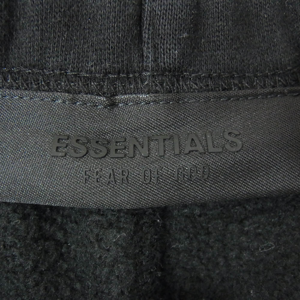 FEAR OF GOD フィアオブゴッド ESSENTIALS エッセンシャルズ ラバー ロゴ スウェット ショーツ ハーフパンツ ブラック系 M【中古】