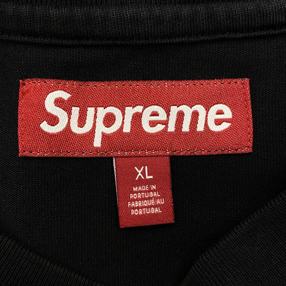 Supreme シュプリーム 23AW Mock Neck L S Top クラシックロゴ モックネック 長袖カットソー ダークグレー系 XL【中古】