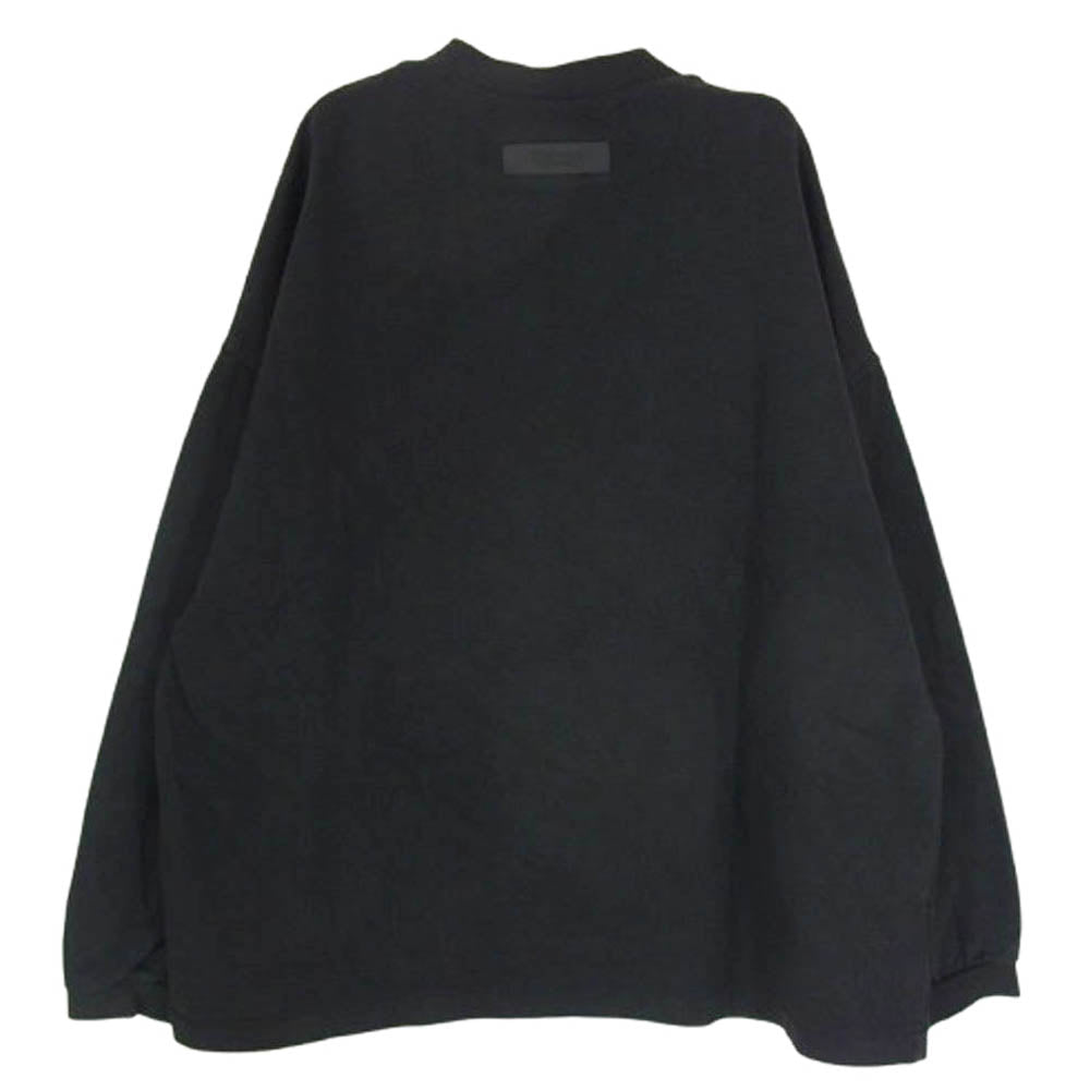 FEAR OF GOD フィアオブゴッド ESSENTIALS エッセンシャルズ ラバー ロゴ トレーナー スウェット ブラック系 M【中古】