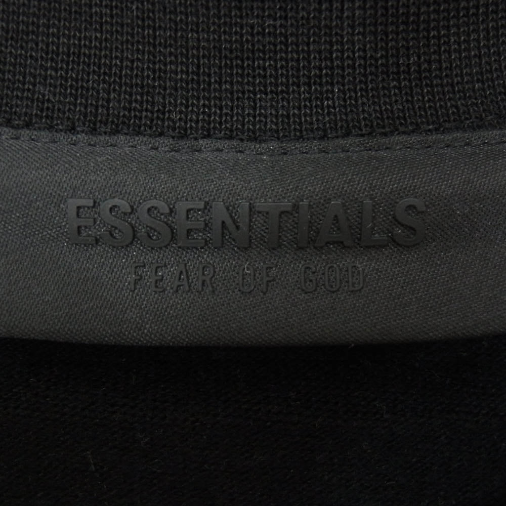 FEAR OF GOD フィアオブゴッド ESSENTIALS エッセンシャルズ ラバー ロゴ トレーナー スウェット ブラック系 M【中古】