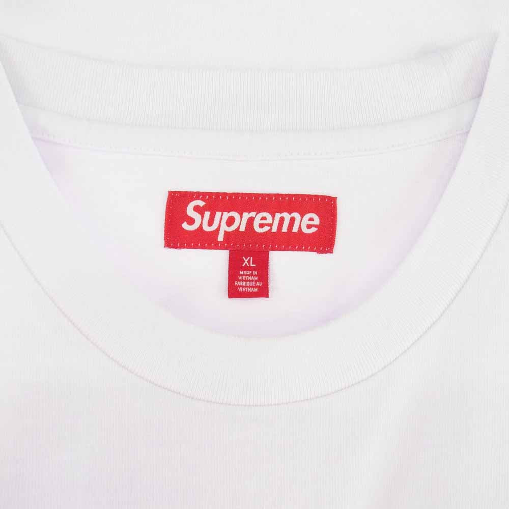 Supreme シュプリーム 24AW Twill Applique S/S Top ツウィルアップリケ Tシャツ 半袖カットソー ホワイト系 XL【美品】【中古】