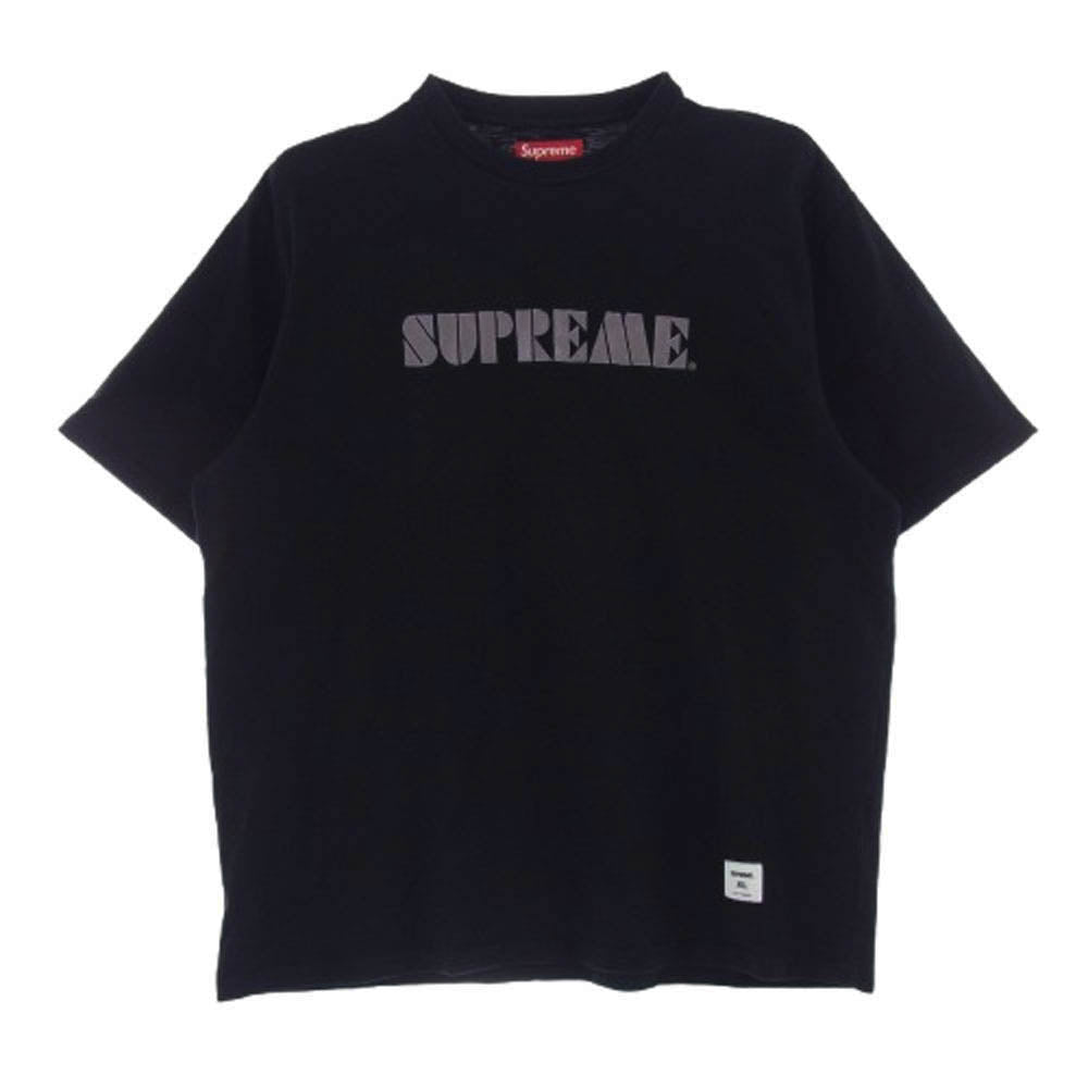 Supreme シュプリーム 24SS Stencil Embroidered S S Top ステンシル エンブロイダリー Tシャツ 半袖カットソー ブラック系 XL【中古】