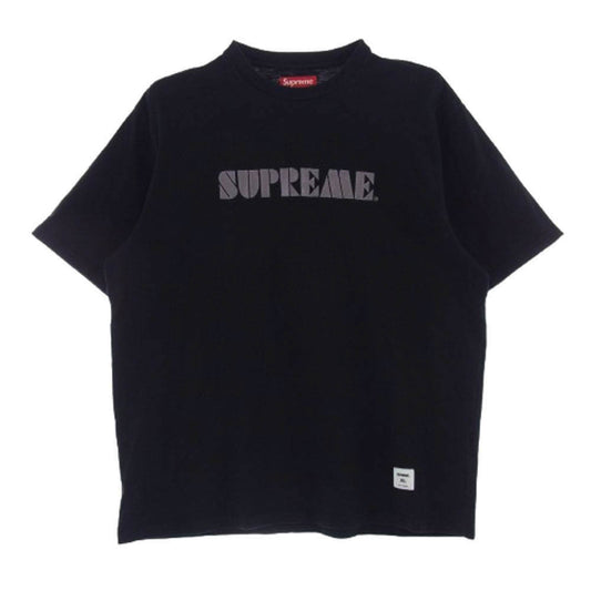 Supreme シュプリーム 24SS Stencil Embroidered S S Top ステンシル エンブロイダリー Tシャツ 半袖カットソー ブラック系 XL【中古】