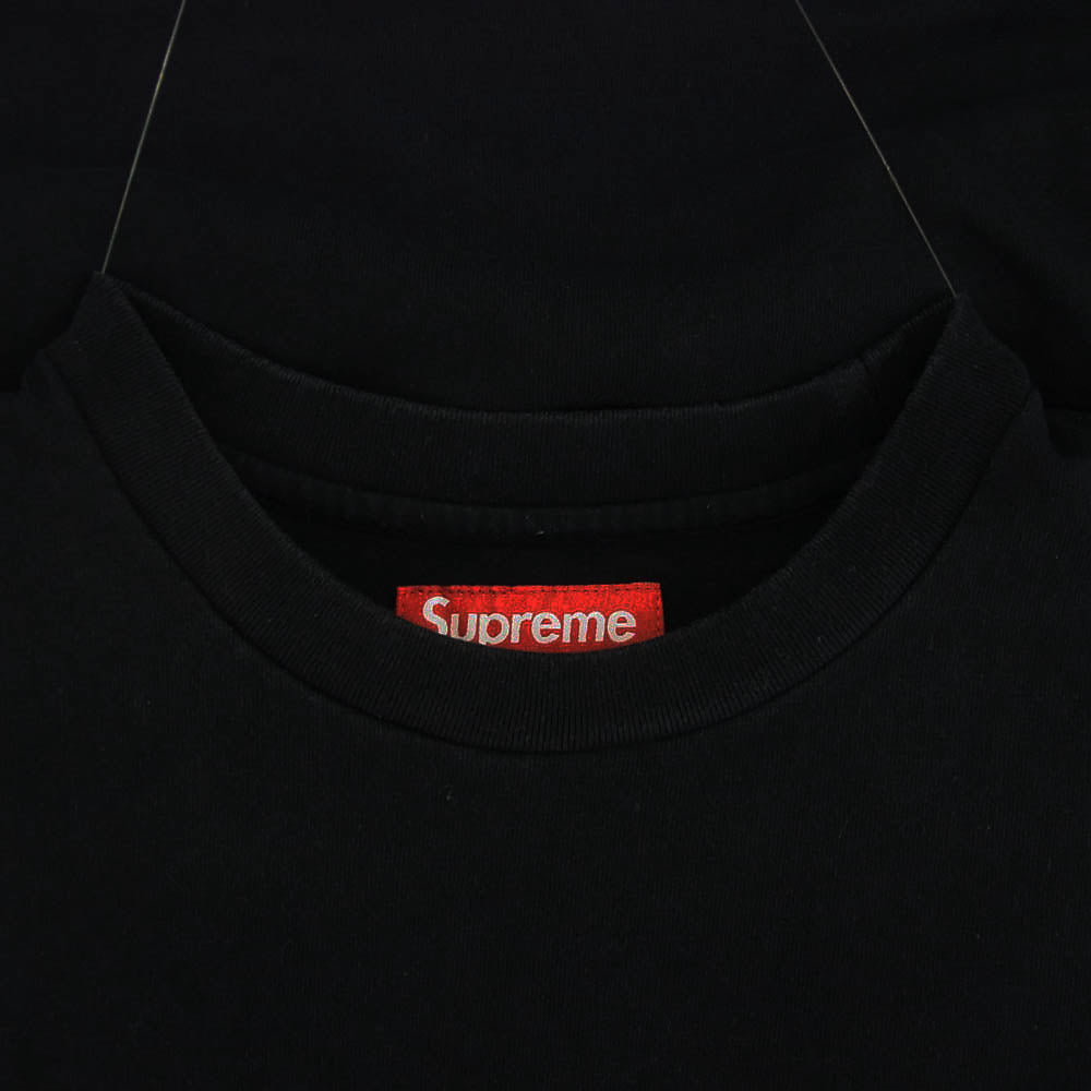 Supreme シュプリーム 24SS Stencil Embroidered S S Top ステンシル エンブロイダリー Tシャツ 半袖カットソー ブラック系 XL【中古】