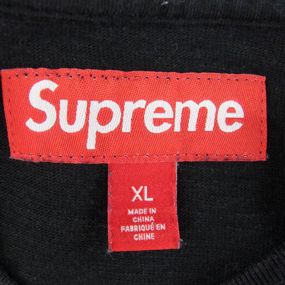 Supreme シュプリーム 24SS Stencil Embroidered S S Top ステンシル エンブロイダリー Tシャツ 半袖カットソー ブラック系 XL【中古】