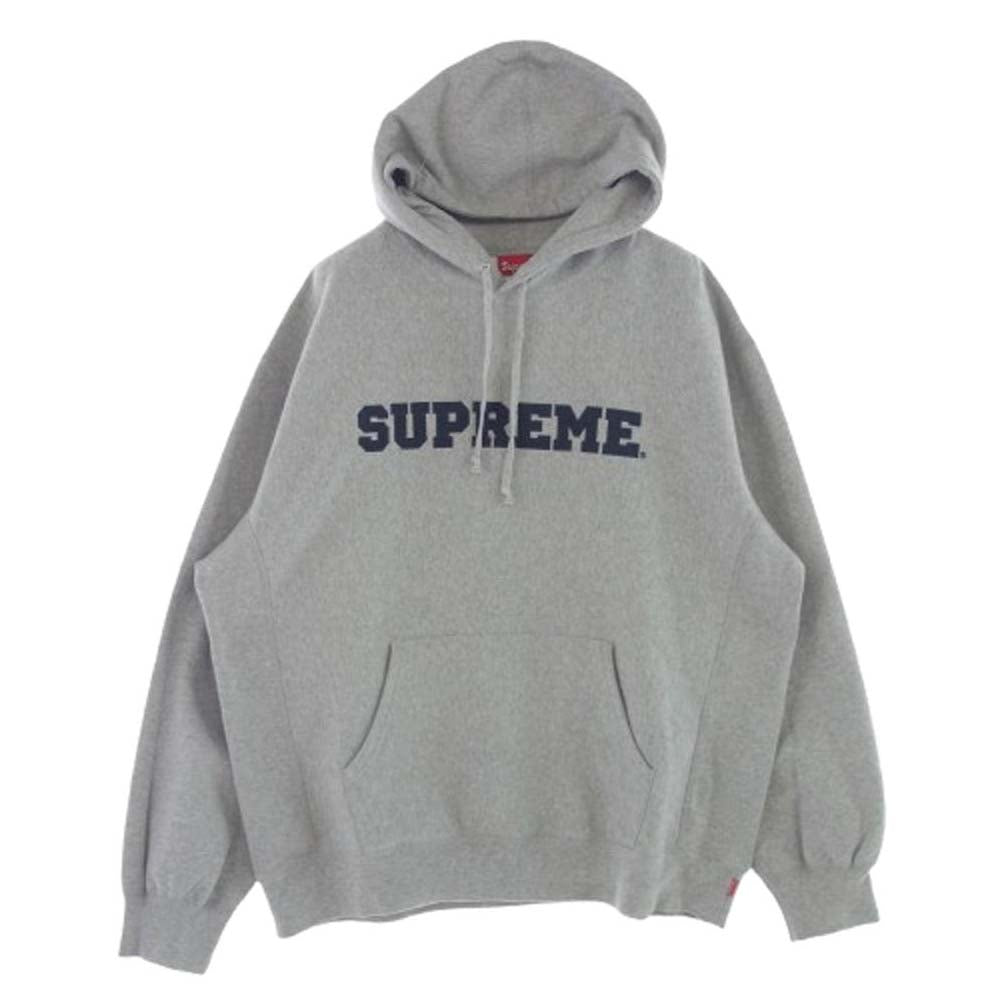 Supreme シュプリーム 24SS Collegiate Hooded Sweatshirt カレッジエイト ロゴ プルオーバーパーカー フーディ グレー系 XL【新古品】【未使用】【中古】