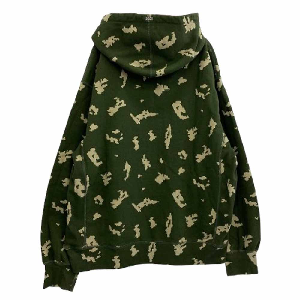 Supreme シュプリーム 21AW Box Logo Hooded Sweatshirt Olive Russian Camo ボックスロゴ ロシアンカモ プルオーバースウェットパーカー グリーン系 XL【中古】