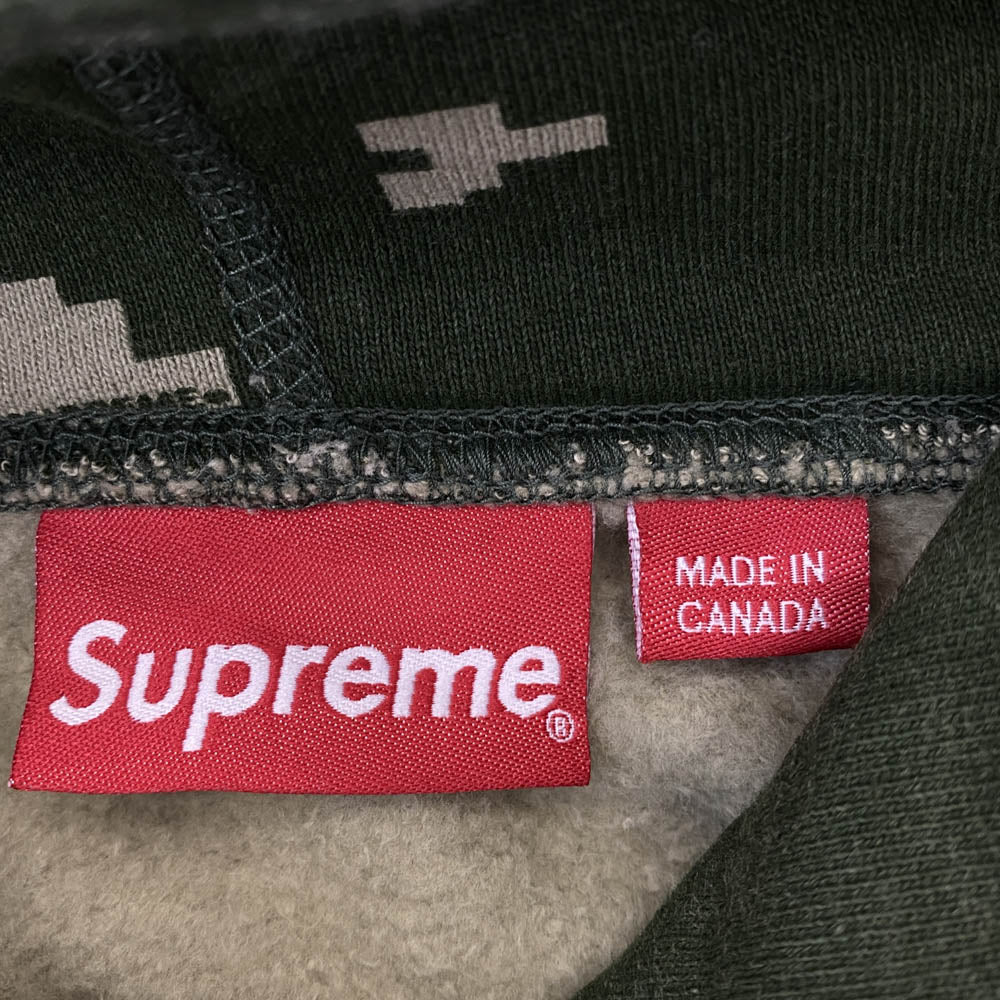 Supreme シュプリーム 21AW Box Logo Hooded Sweatshirt Olive Russian Camo ボックスロゴ ロシアンカモ プルオーバースウェットパーカー グリーン系 XL【中古】
