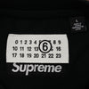 Supreme シュプリーム 24SS × MM6 Maison Margiela エムエムシックス メゾンマルジェラ Liquid Blue Oversized Tee リキッド ブルー オーバーサイズ Tシャツ 半袖カットソー ブラック系 L【中古】