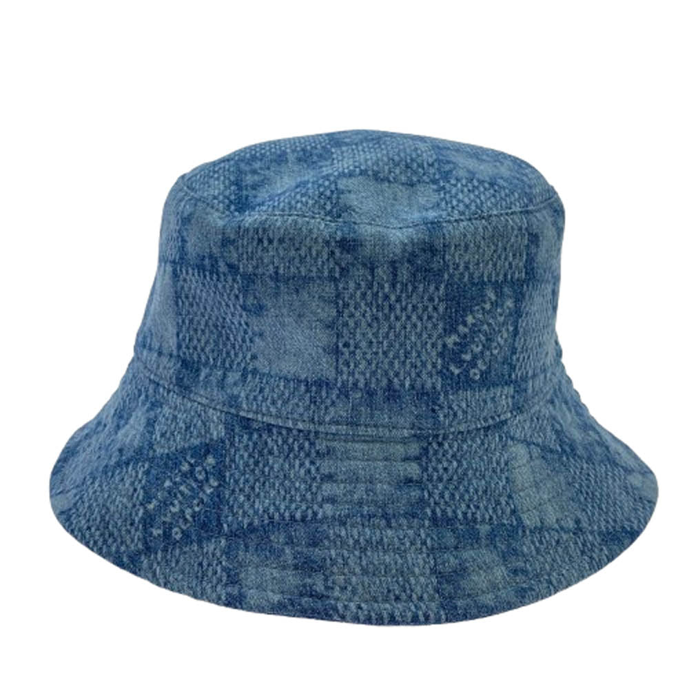 LOUIS VUITTON ルイ・ヴィトン 25SS M5050L ロゴ刺繍 スプラッシュ ダミエ バケットハット リバーシブル ブルー系【中古】
