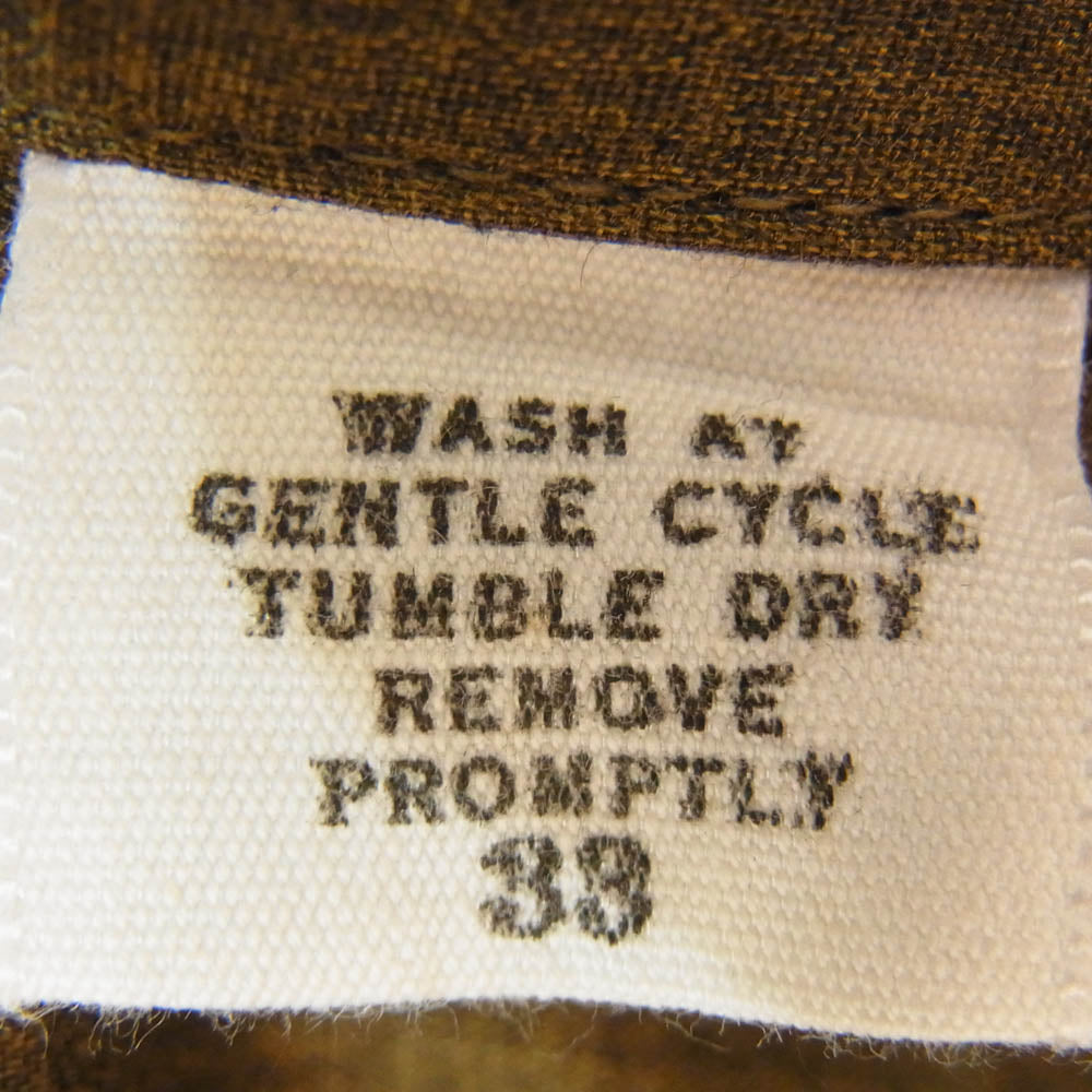 ヴィンテージ 70s USA製 arrow アロー 長袖 シャツ カーキ系 S【中古】