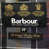 Barbour バブアー 4103174 英国製 SL BORDER スリムフィット ボーダー ワックス コットン ロング ジャケット ブラック系 36【中古】