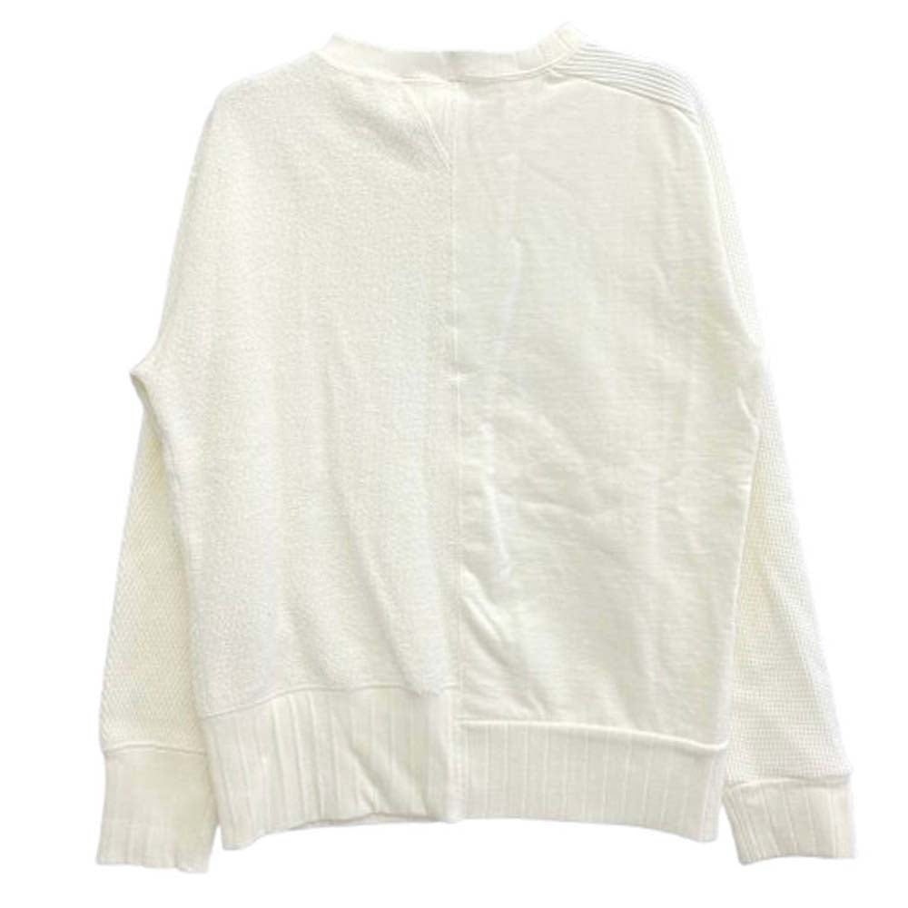 Nigel Cabourn ナイジェルケーボン 8046-00-20010 コットン アーミー クルー ジャージー ミックス プルオーバー 切替 クルーネック スウェット ホワイト系 48【中古】
