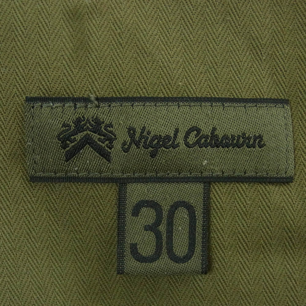 Nigel Cabourn ナイジェルケーボン 8045-00-50004 British Army Loose Denim ブリティッシュ アーミー パンツ ルーズ デニム グリーン系 30【中古】