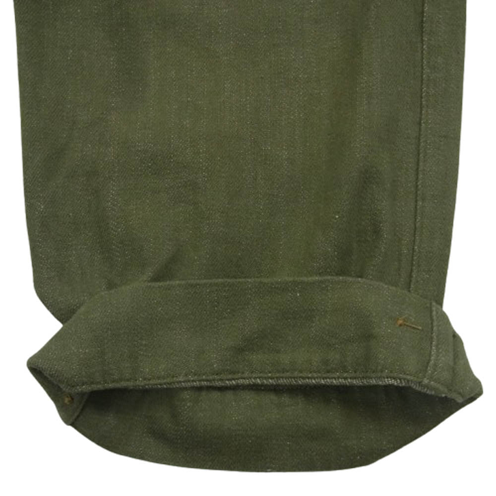 Nigel Cabourn ナイジェルケーボン 8045-00-50004 British Army Loose Denim ブリティッシュ アーミー パンツ ルーズ デニム グリーン系 30【中古】