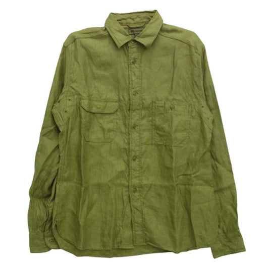 Nigel Cabourn ナイジェルケーボン 8042-00-10006 20s ENGINEER SH LINEN TWILL エンジニア リネン 長袖 シャツ グリーン系 48【中古】