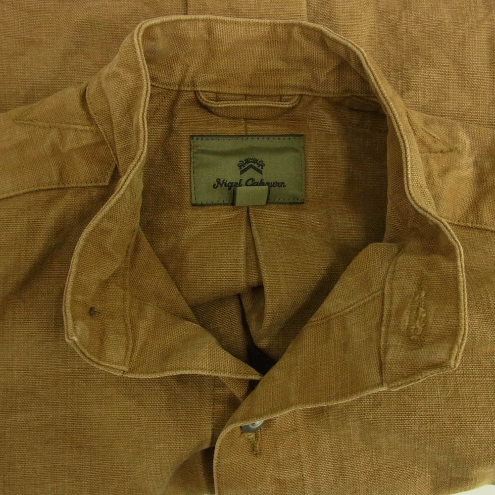 Nigel Cabourn ナイジェルケーボン 8045-00-80003 FRENCH ARMY LOGISTICS JACKET フレンチ アーミー ワーク ジャケット ブラウン系 48【中古】