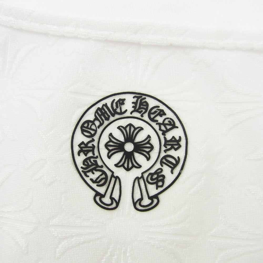 CHROME HEARTS クロムハーツ（原本無） ホースシュー プリント CHプラス総柄 クロップド ショート キャミソール ホワイト系 S【中古】