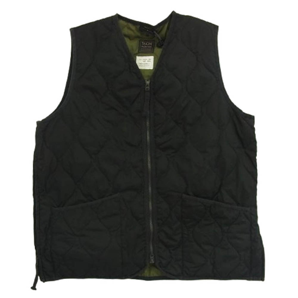 タイオン TAION-001ZML-1 V NECK ZIP VEST Vネック ジップアップ キルティング ダウン ベスト ブラック系 ASIA/XXXL【中古】