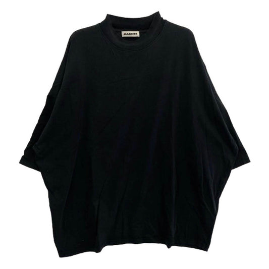JIL SANDER ジルサンダー JSMR706022 モックネック 5分丈 Tシャツ カットソー ブラック系 XL【中古】