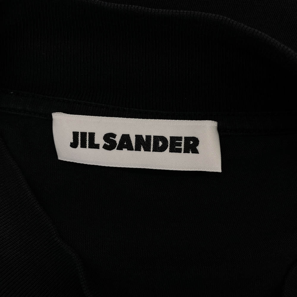 JIL SANDER ジルサンダー JSMR706022 モックネック 5分丈 Tシャツ カットソー ブラック系 XL【中古】