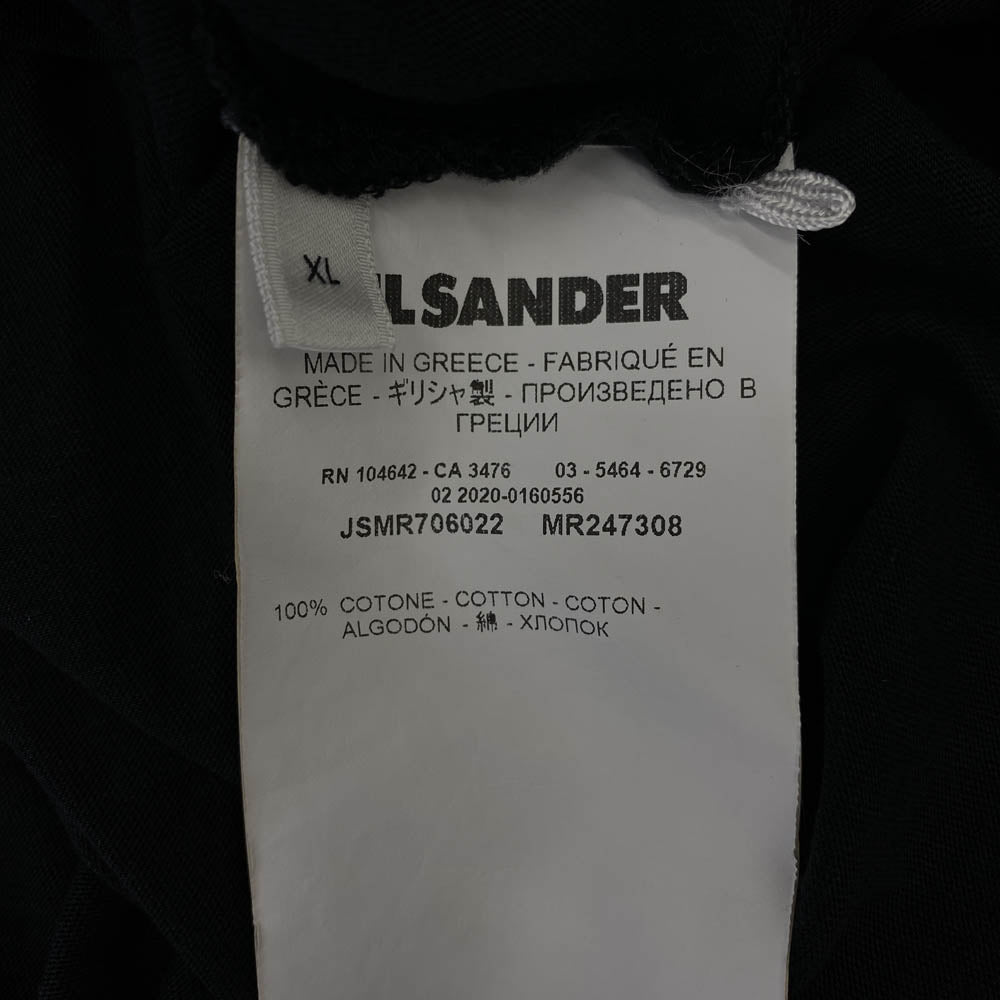 JIL SANDER ジルサンダー JSMR706022 モックネック 5分丈 Tシャツ カットソー ブラック系 XL【中古】