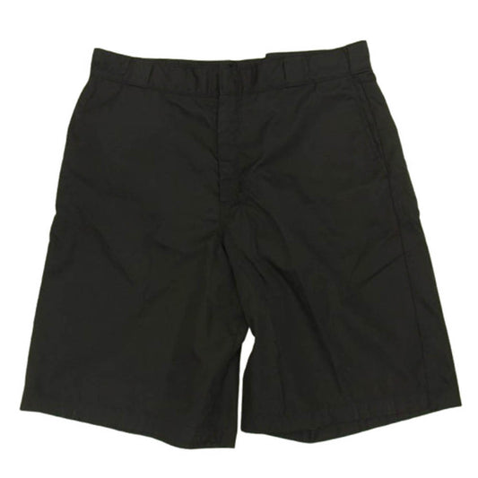 PRADA プラダ SPG32 S182 RE-NYLON リナイロン 三角ロゴプレート バミューダ ショーツ ハーフ パンツ ブラック系【中古】