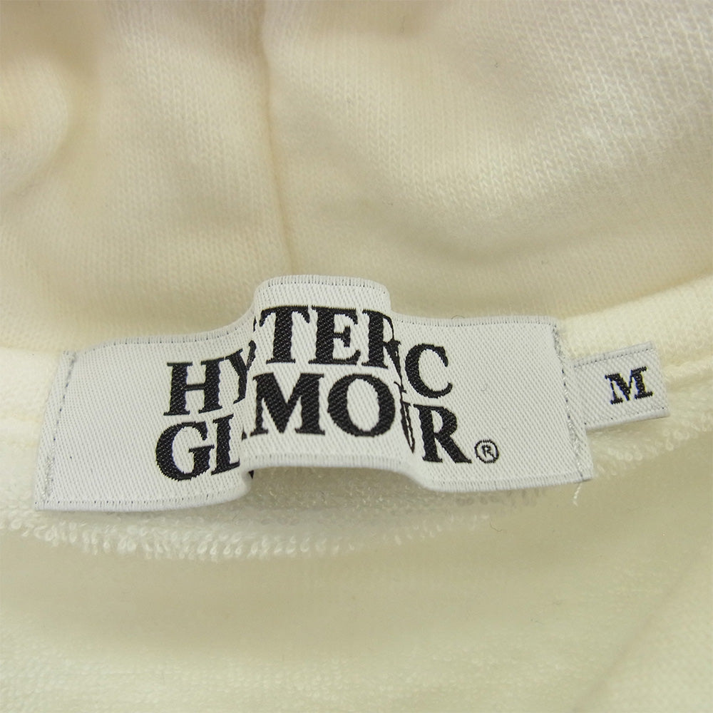 HYSTERIC GLAMOUR ヒステリックグラマー 0223CF03 リネン混 ガール プリント ジップ パーカー オフホワイト系 M【中古】