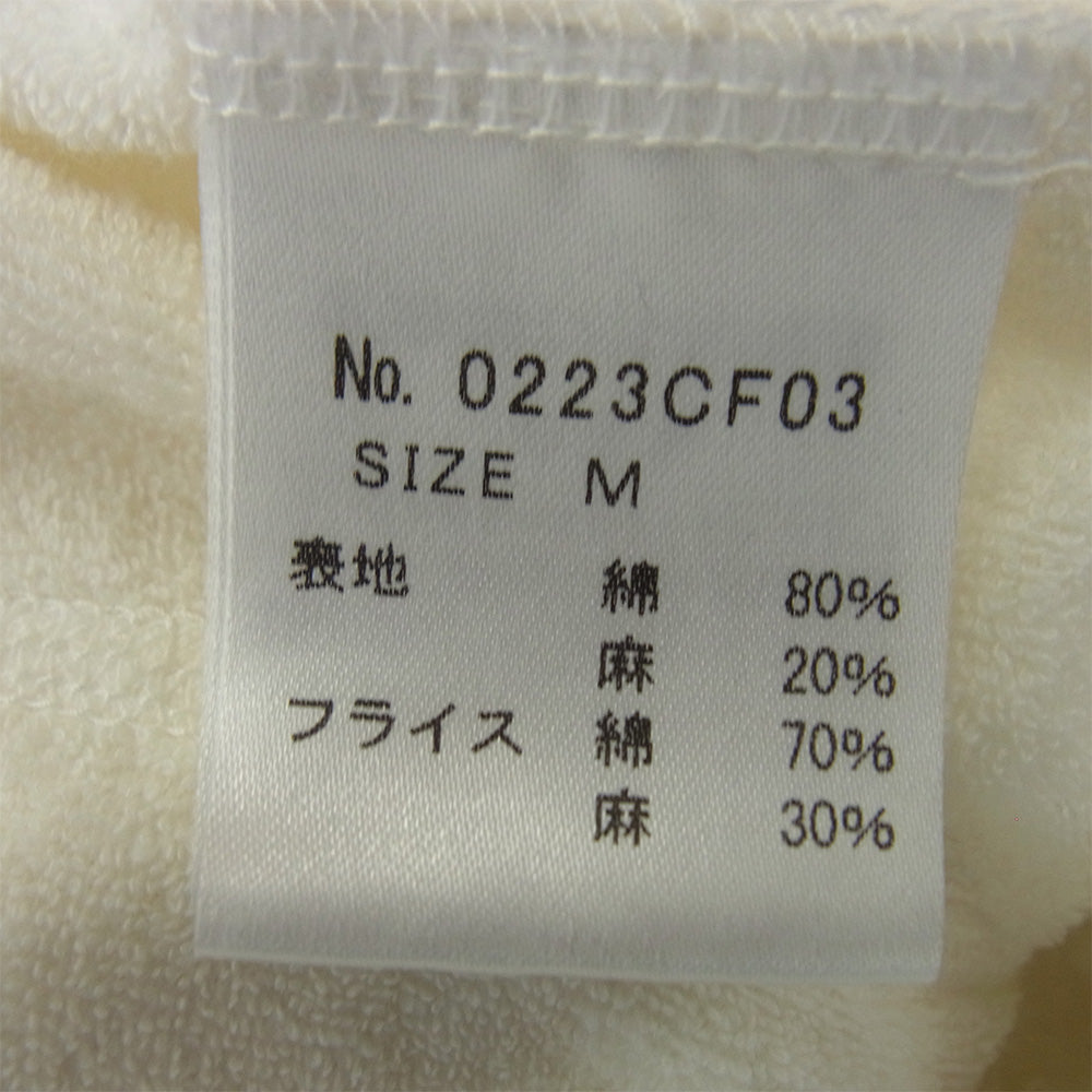 HYSTERIC GLAMOUR ヒステリックグラマー 0223CF03 リネン混 ガール プリント ジップ パーカー オフホワイト系 M【中古】