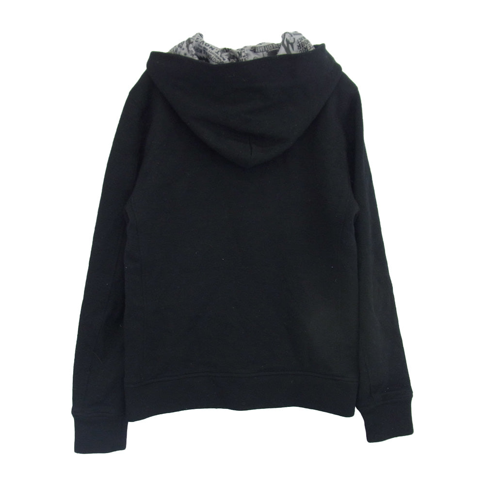 HYSTERIC GLAMOUR ヒステリックグラマー 0224CF04 ウール ワッペン ジップ パーカー ブラック系 S【中古】