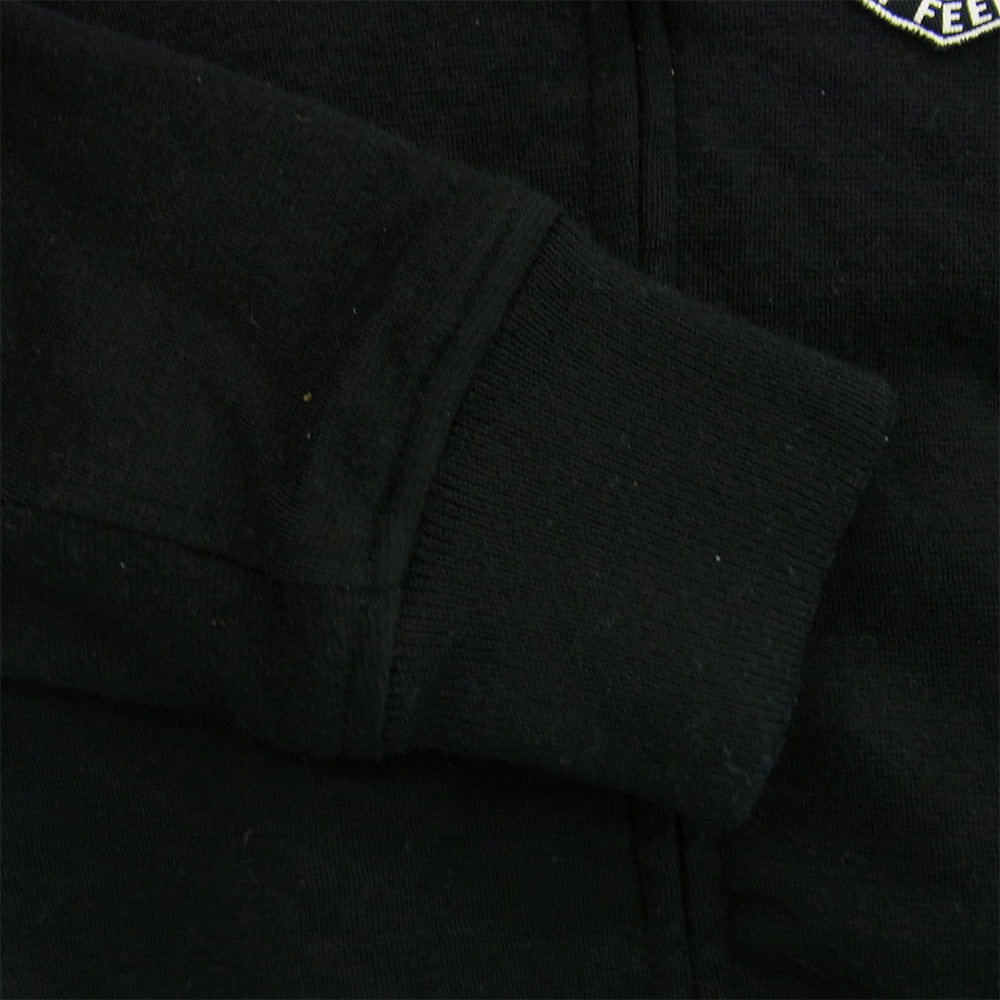 HYSTERIC GLAMOUR ヒステリックグラマー 0224CF04 ウール ワッペン ジップ パーカー ブラック系 S【中古】
