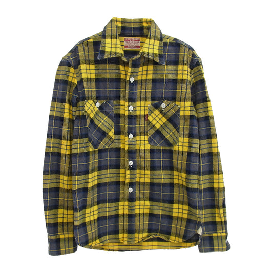 Levi's リーバイス 60550-0008 長袖 ワーク チェック ネル シャツ イエロー系 S【中古】