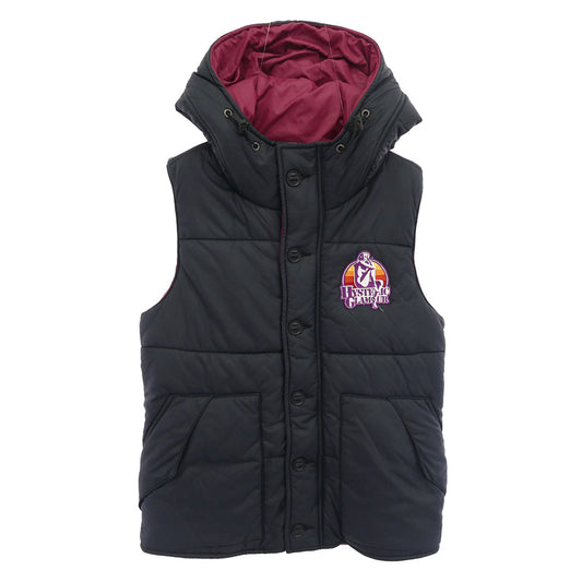 HYSTERIC GLAMOUR ヒステリックグラマー 0113AV01 ワッペン 中綿 ナイロン ベスト ネイビー系 FREE【中古】