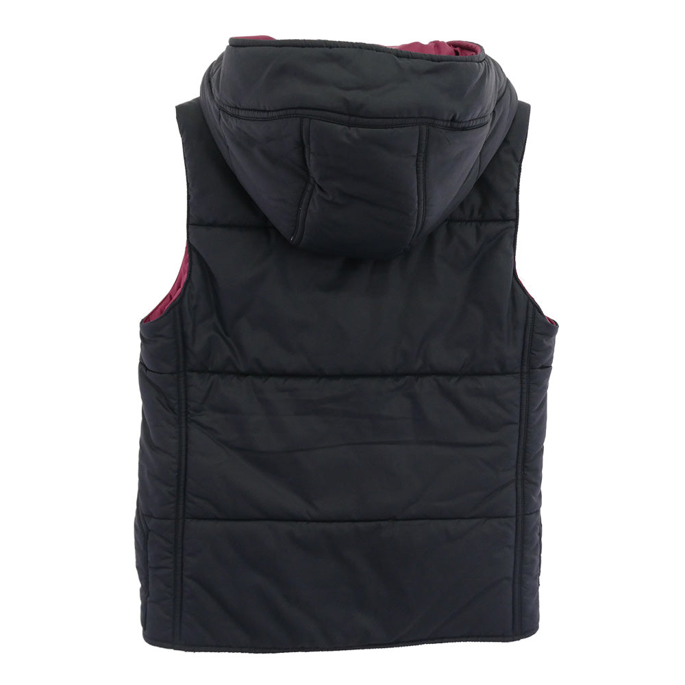 HYSTERIC GLAMOUR ヒステリックグラマー 0113AV01 ワッペン 中綿 ナイロン ベスト ネイビー系 FREE【中古】