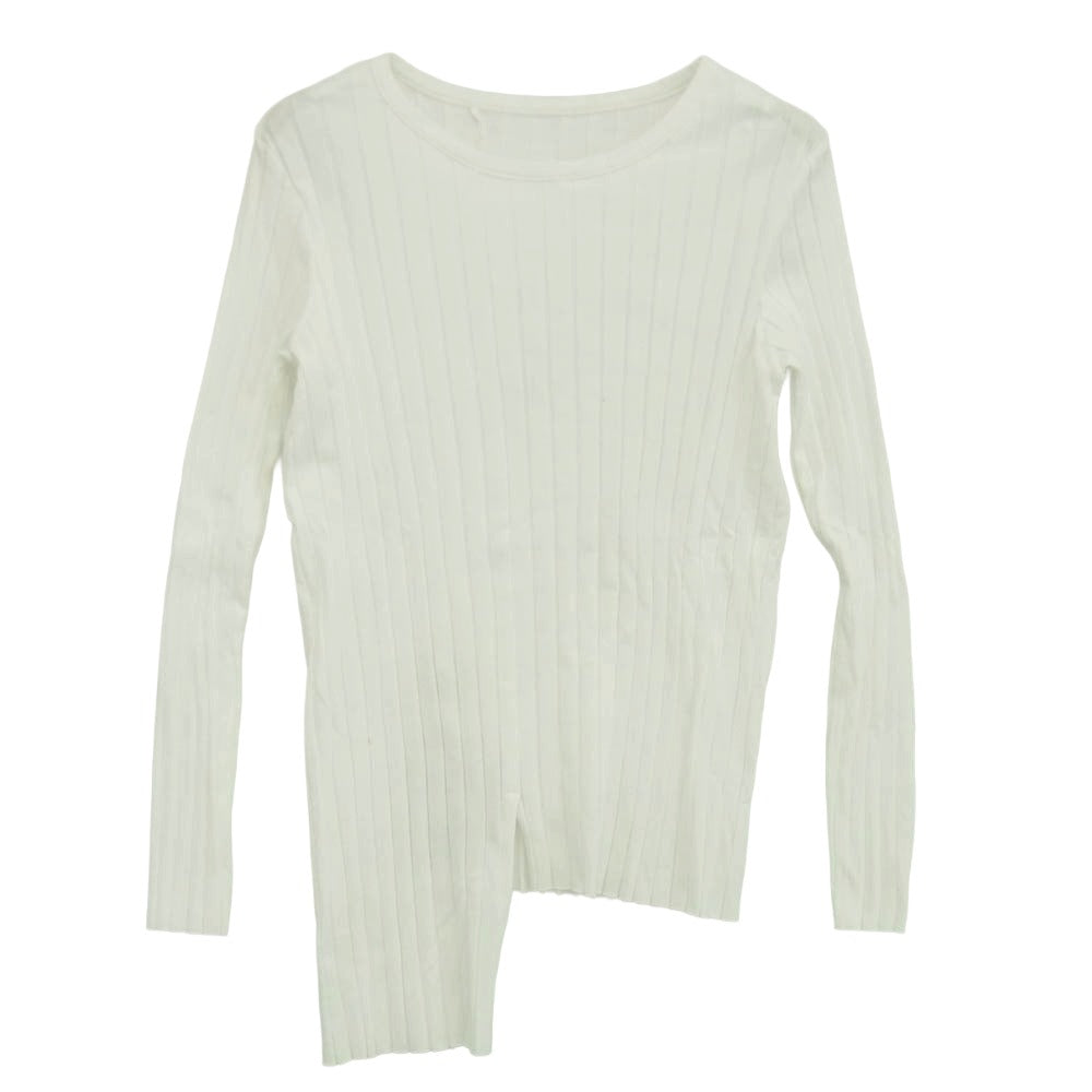 Y's Yohji Yamamoto ワイズ ヨウジヤマモト 20ss YN-T21-065 アシンメトリー ロング スリーブ カットソー ホワイト系 2【中古】