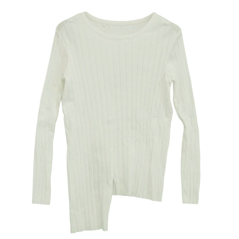 Y's Yohji Yamamoto ワイズ ヨウジヤマモト 20ss YN-T21-065 アシンメトリー ロング スリーブ カットソー ホワイト系 2【中古】