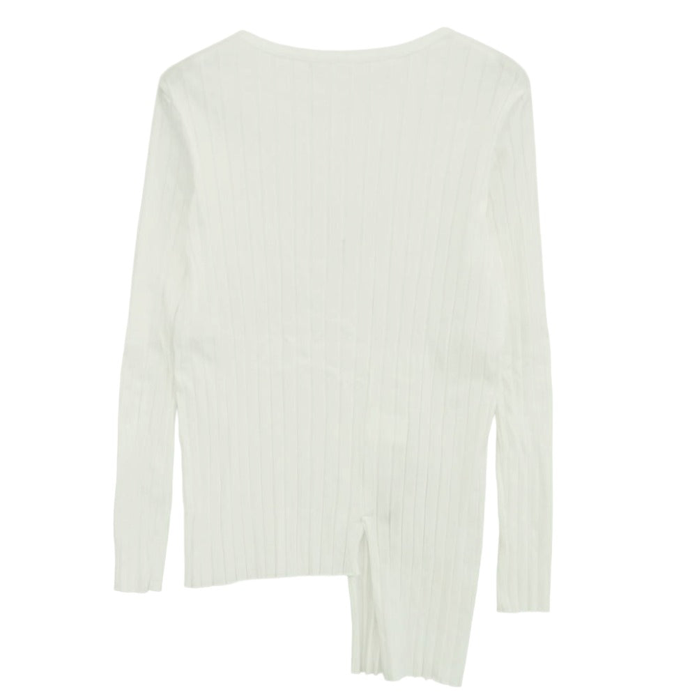 Y's Yohji Yamamoto ワイズ ヨウジヤマモト 20ss YN-T21-065 アシンメトリー ロング スリーブ カットソー ホワイト系 2【中古】