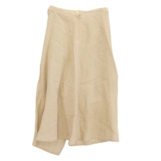 Y's Yohji Yamamoto ワイズ ヨウジヤマモト 20ss YN-S11-301 リネン ラップ ロング スカート ベージュ系 2【中古】