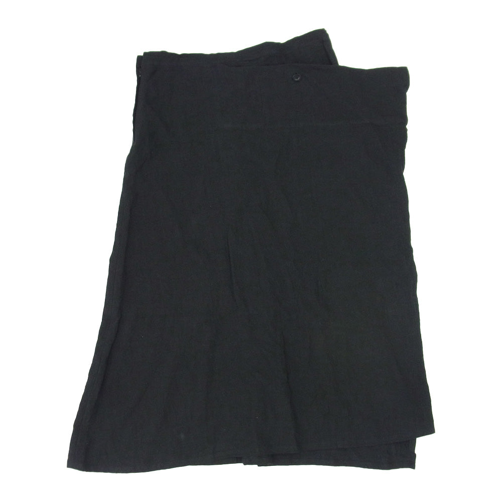 Y's Yohji Yamamoto ワイズ ヨウジヤマモト 20ss YN-S11-301 リネン ラップ ロング スカート ブラック系 2【中古】