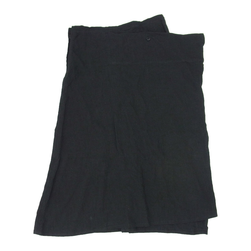 Y's Yohji Yamamoto ワイズ ヨウジヤマモト 20ss YN-S11-301 リネン ラップ ロング スカート ブラック系 2【中古】