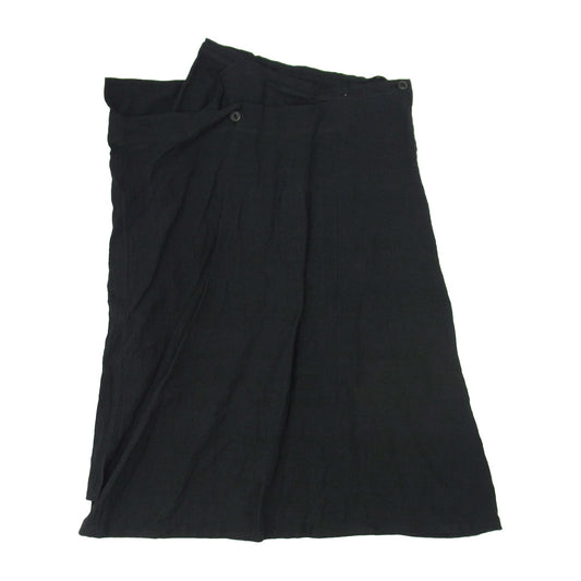 Y's Yohji Yamamoto ワイズ ヨウジヤマモト 20ss YN-S11-301 リネン ラップ ロング スカート ブラック系 2【中古】