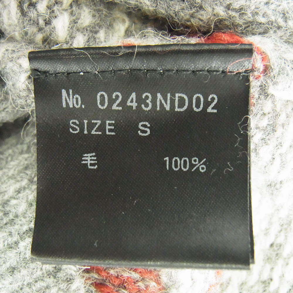 HYSTERIC GLAMOUR ヒステリックグラマー 0243ND02 Rolling Stones ローリングストーンズ ニット パーカー グレー系 レッド系 S【中古】