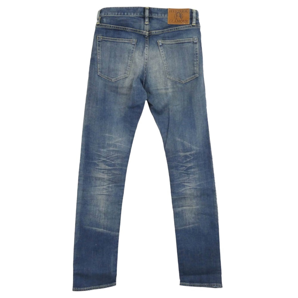 HYSTERIC GLAMOUR ヒステリックグラマー 0232AP05 LC加工 ガール 抜き染 スタッズ デニム パンツ インディゴブルー系 30【中古】