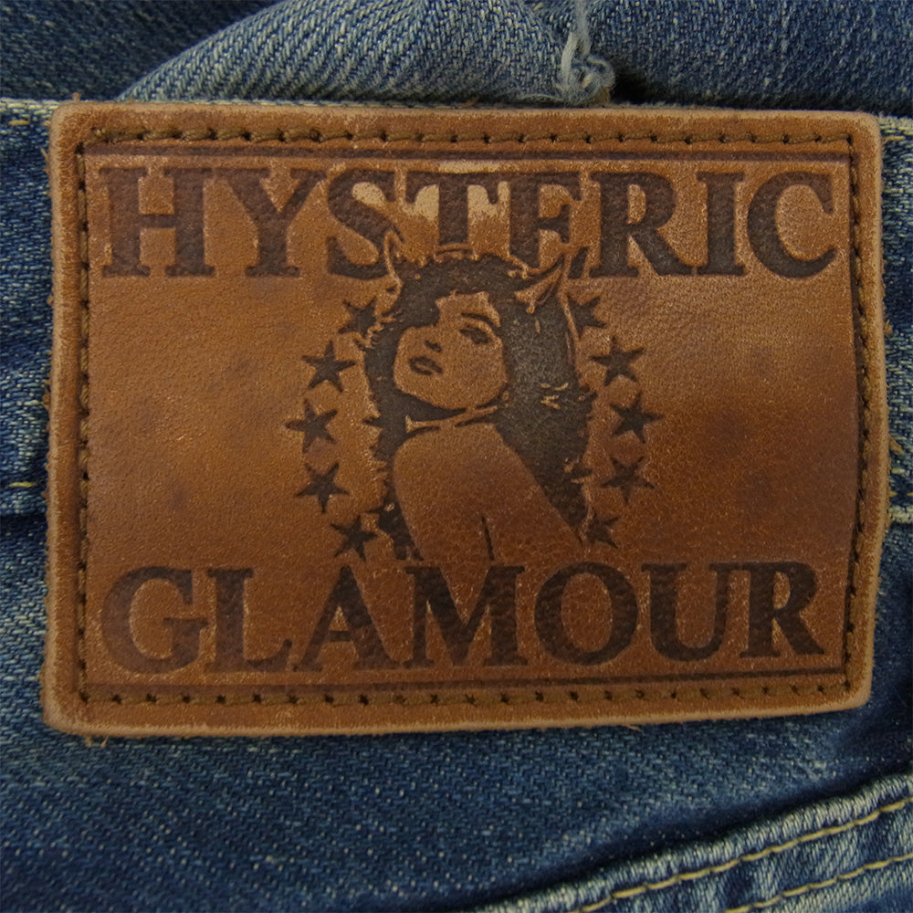 HYSTERIC GLAMOUR ヒステリックグラマー 0222AP14 小窓 SP ダメージ 加工 スタッズ デニム パンツ インディゴブルー系 30【中古】